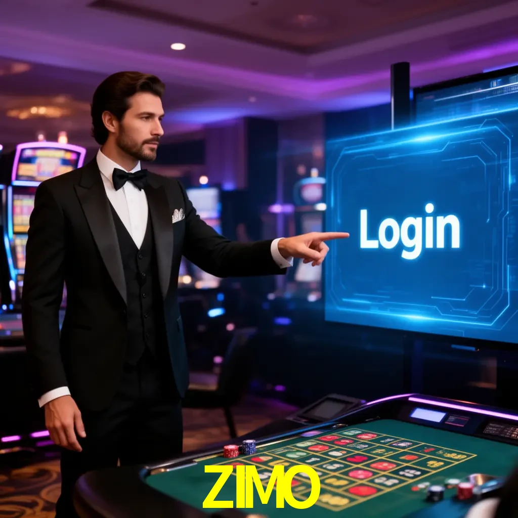 ZIMO Login - OTP, cuenta y soporte Pantalla ZIMO Login con OTP, contraseña, cuenta segura y soporte móvil